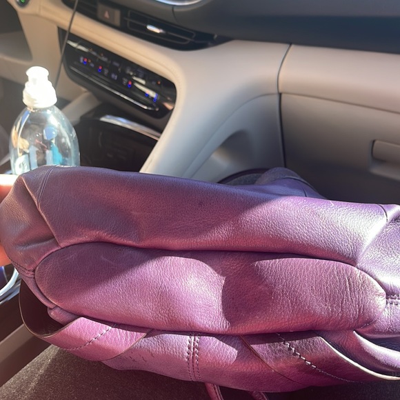 b. makowsky Havana North South Copper Metallic Pebble Leather Hobo Bag - Picture 3 of 6